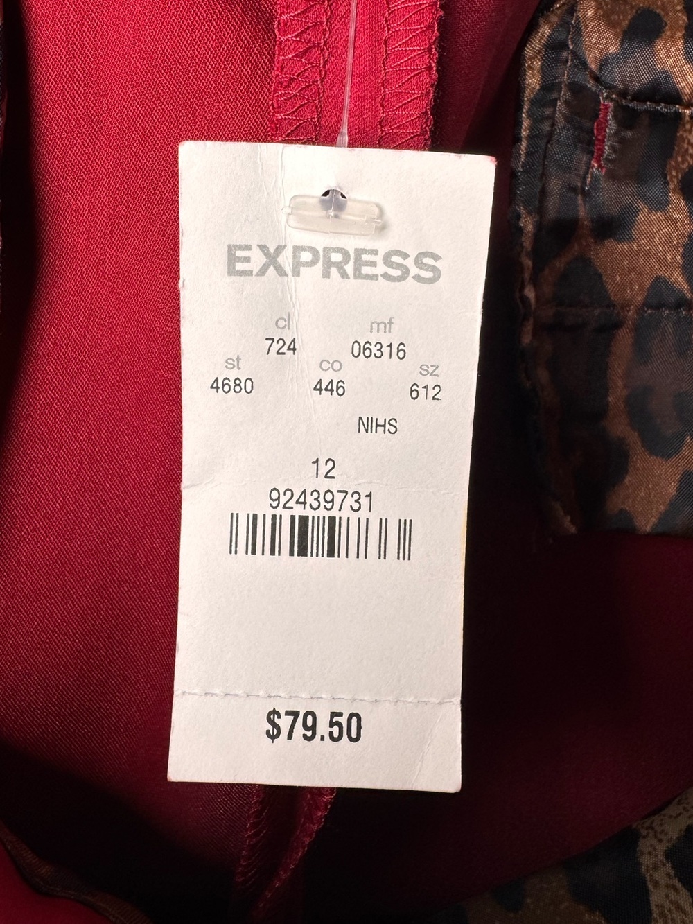 Express Editor Flare Leg Dress Pants Red Size 12 NWT Low Rise Patriotic - Picture 7 of 13